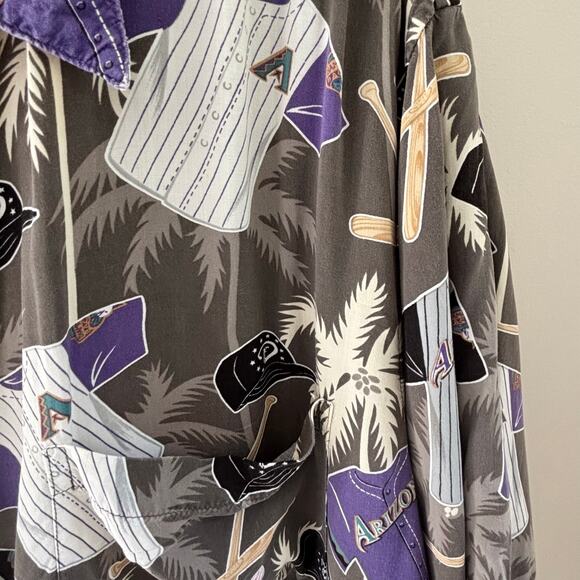 Reyn Spooner MLB Arizona Diamondbacks Hawaiian Shirt Rayon XXL - Picture 4 of 7